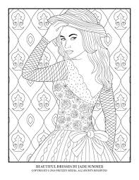 Beautiful Dresses By Jade Summer Print Version Https Www Amazon Com Jade Summer E B01hu2wu26 Dig Summer Coloring Pages Coloring Books Coloring Pages
