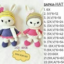 Amigurumi Orgu Oyuncak Minik Tavsan Modelinin Sapkasinin Yapilisi Anlatimli Oyuncak Tavsanciklar Amigurumi Oyuncak Bebek