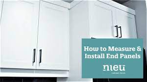How To Measure And Install End Panels In Your Kitchen Video Cabinet Doors Painting Kitchen Cabinets Replacement Kitchen Cabinet Doors