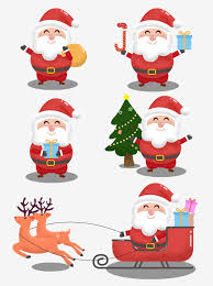 C'est le jour de noël et le père noël s'apprête à partir livrer ses cadeaux aux enfants du monde entier. Elements Commerciaux Mignons Du Pere Noel Dessin Anime Le Pere Noel Dessin Anime Mignon Fichier Png Et Psd Pour Le Telechargement Libre