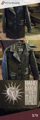 Black Leather Mens Jacket Gv Made In Italy Mens Jackets Black Leather Versace Men