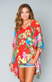 Peta Tunic Tropical Tango Luau Outfits Hawaiian Outfit Women Hawaiian Outfit