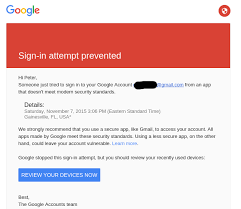 With a common solution being that you need to make a change to your google account to allow less secure my question is why are apps from gae considered 'less secure' by google? Raspberry Pi Gmail Sign In Blocked By Google Stack Overflow