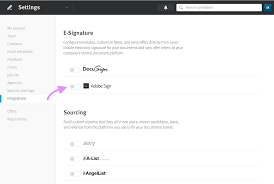 How Do I Enable An E Signature Integration With Adobe Sign Lever Support