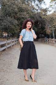 8 Ways To Style A Black Eyelet Skirt Wrap Skirt Outfit Eyelet Skirt Clothing Blogs