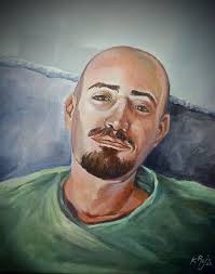 Retrato con playera verde