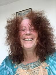 Caring for naturally curly hair with gray highlights