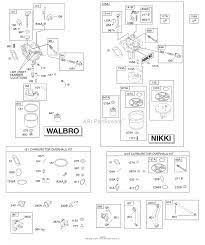 Autu parts 845906 845015 carburetor with gasket solenoid valve for briggs &stratton for nikki carburetor 16 hp carb. Briggs And Stratton 31q777 0036 E1 Parts Diagram For Carburetor Walbro Nikki Kit Carburetor Overhaul Walbro Nikki