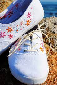 Video for how to hand embroider flowers embroidery for beginners | 10 beautiful hand embroidery. All Tangled Up Diy Embroidered Canvas Shoes By The Sea Embroidery Shoes Embroidered Shoes Embroidery Shoes Diy