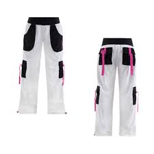 Zumba Samba Cargo Pants Size Small White Black