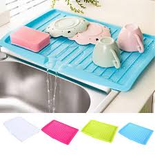 They are great for drying utensils such as pots, glasses, cups and plates… if you have limited counter space the best option is to consider buying an over the sink dish drainer. Ivyshion 4 Colors Multifunctional Drain Rack Plastic Worktop Dish Drainer Drip Tray Large Kitchen Sink Drying Rack Holder Storage Holders Racks Aliexpress