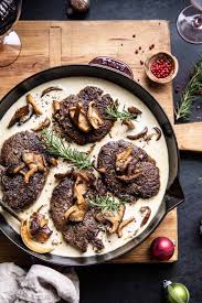 For this recipe i've used a garlic brown butter sauce. Rosemary Beef Tenderloin With Wild Mushroom Cream Sauce Half Baked Harvest