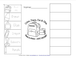 Back To School Abc Order Free To Print Teaching Heart Blog School Supplies Kindergarten Worksheets Classroom Freebies