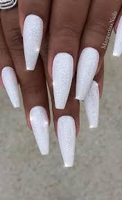 27 Trendy White Acrylic Nails Designs In 2020 Acrylic Nail Designs White Nail Designs Cute Nail Art Designs