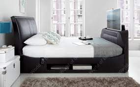 King hartford tv bed shown in white finish with optional captain's bed drawers and 24 door & drawer nightstands. Kaydian Maximus Tv Bed Sound Bar Tv Beds Tv Bed Frame Leather Bed Frame