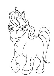 Regenboog eenhoorn of beer met hart. Kleurplaat Paard Unicorn