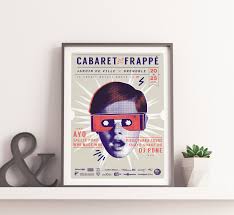 Cabaret Frappe Retro Event Poster Example Venngage Poster Examples Event Poster Design Event Poster Creative Poster Design