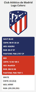 Some logos are clickable and available in large sizes. Club Atletico De Madrid Color Codes Hex Rgb Cmyk And Pantone Club Atletico De Madrid Atletico De Madrid Atletico Madrid Logo