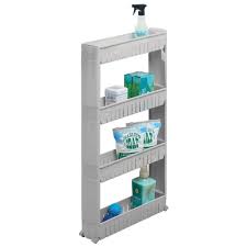 Maybe you would like to learn more about one of these? Mdesign Portable Slim Plastic Rolling Laundry Utility Cart Storage Organizer Trolley Easy Glide Wheels And 4 Heavy Duty Shelves For Laundry Utility Room Kitchen Or Pantry Storage Gray Buy Online In Botswana