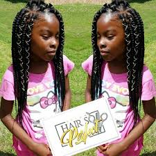 Braided Hairstyles For Short Relaxed Hair Kids Braided Hairstyles Thick Hair Styles Kids Box Braids