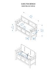 Avenue six curves bench z vzglavniki. Linon Carlton Padded Bench Black 17 25 Inch Seat Height Walmart Com Walmart Com
