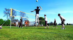 Play Hours Of Volleyball In The Yard With The Guys They Did This 8 15 Sports Meet Volleyball People Having Fun