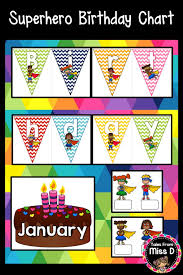 superhero birthday chart birthday charts birthday chart