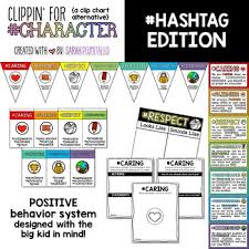 Character Clip Chart Positive Clip Chart Alternative Hashtag Edition