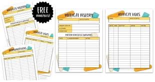 Print the form and use it to write down daily blood pressure readings for medical observation. Kids Medical History Form Printables For Back To School Prep