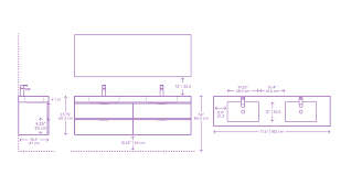 Modern wall mounted double bathroom vanity dimensions s. Modern Wall Mounted Double Bathroom Vanity Dimensions Drawings Dimensions Com