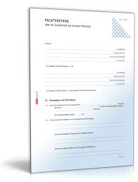 Pachtvertrag Grundstuck Privatnutzung Muster Vorlage Zum Download