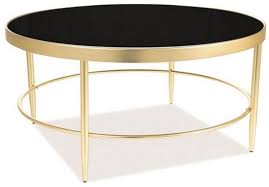 Wohnling couchtisch riva 120x45x60 cm metall holz sofatisch schwarz. Casa Padrino Luxury Coffee Table Matt Gold Black O 82 X H 40 Cm Round Living Room Table With Glass Top Living Room Furniture
