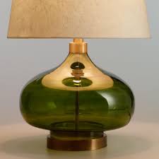 Green Glass Teardrop Halsey Table Lamp Base Table Lamp Base Modern Lamp Lamp Bases