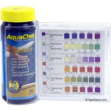 aquachek chlorine bromine 7 in 1 test strips kit