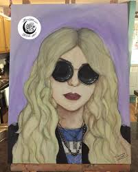 Acrylic and oil stick artwork