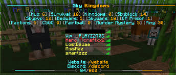 Sky kingdoms server ip for minecraft server, what is ip address for what do we offer? Vip Rank