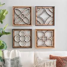 That would look cool in my front room! Geometric Wood Cutout Wall Plaques Set Of 4 Kirklands
