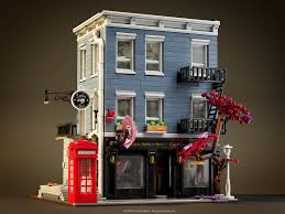 Moving into the umbrella building: Moc Umbrella Store Lego Town Eurobricks Forums