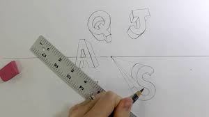 How To Draw Letters In 1-Point Perspective - Youtube