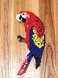 This Is A Parrot Made With The Super Sized Board Perroquet Ara Perles Hama Perroquet