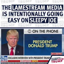 Students for Trump - Lamestream Media Goes Easy On Sleepy Joe! | Facebook