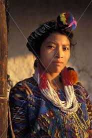 Guatemalan Maya Woman In Everyday Costume Easter Chajul Ixil Triangle Guatemala Hair Adornments Guatemala Beauty