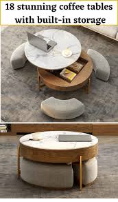 A month ago my wife, two kids and i were going through a furniture store when i noticed a really cool coffee table which had a table top that swivelled upwards to create a quasi desk type table. 18 Stunning Coffee Tables With Built In Storage Living In A Shoebox Coffee Table Coffee Table With Seating Coffee Table With Stools Underneath