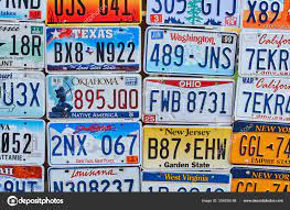 Old Discontinued Car License Plates Or Vehicle Registration Numbers From Different Usa States Such As California Texas Oklahoma South Dakota Louisiana Washington Ohio New Jersey West Virginia Stock Editorial Photo C