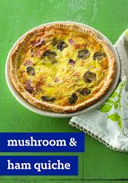 Ham And Mushroom Quiche Recipe Breakfast Brunch Recipes Ham Quiche Recipes