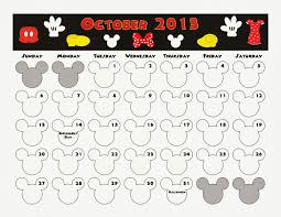 My Disney Life October Calendar Disney Themed Classroom Disney Calendar Disney Scrapbook
