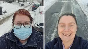 Radfield battles the snow to ensure client care and safety