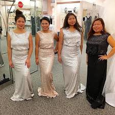 Long Sequin Blouson Dress David S Bridal Sequin Bridesmaid Dresses Bridesmaid Dresses Bridesmaid