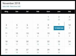 Malaysia kalendar calendar september cuti umum kalender sekolah tahun holidays printable tds october education november rev1 july june ministry january. Kalender Hijriyah Tahun 2018 Lengkap Tanggalan Islam Online