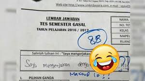 0,1 mol gas o2 dengan. Diminta Salin Tulisan Di Lembar Jawaban Siswa Malah Tulis Hal Tak Terduga Gurunya Balas Begini Tribunnews Com Mobile